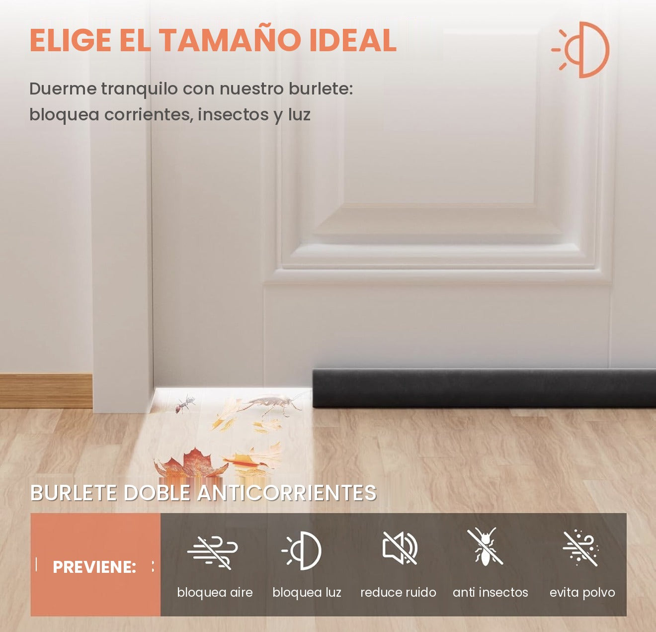 Dile adiós a esos insectos, polvo y basura de tu hogar con este Tope de puertas.