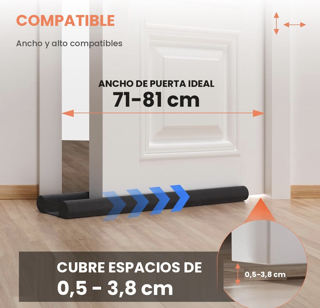 Dile adiós a esos insectos, polvo y basura de tu hogar con este Tope de puertas.